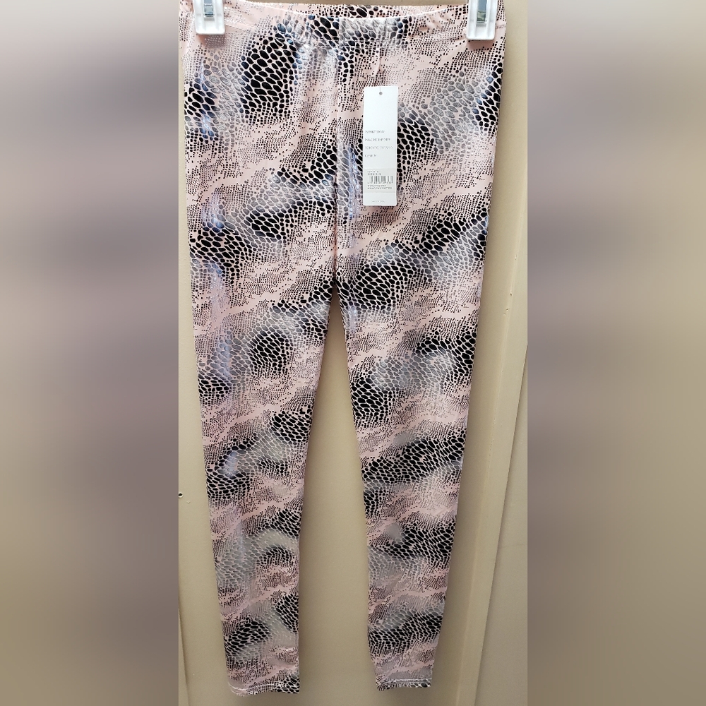 Pink and Black Patterned Leggings